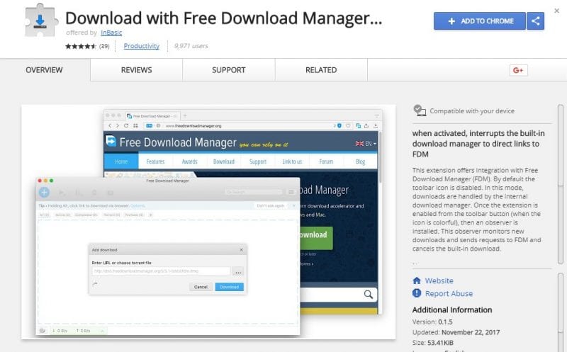 Download accelerator chrome